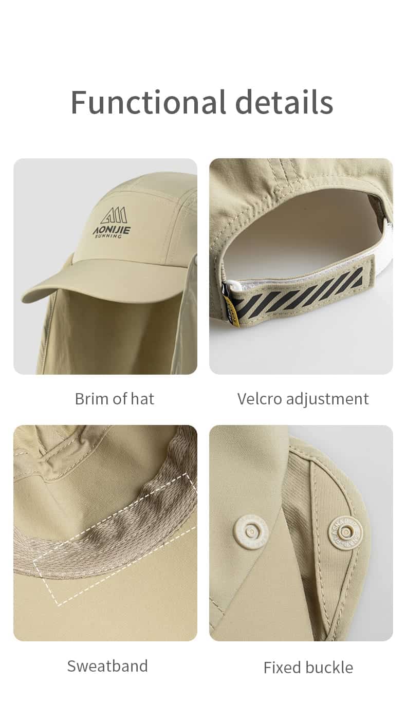 Gorra capa desmontable color blanco - Aonijie