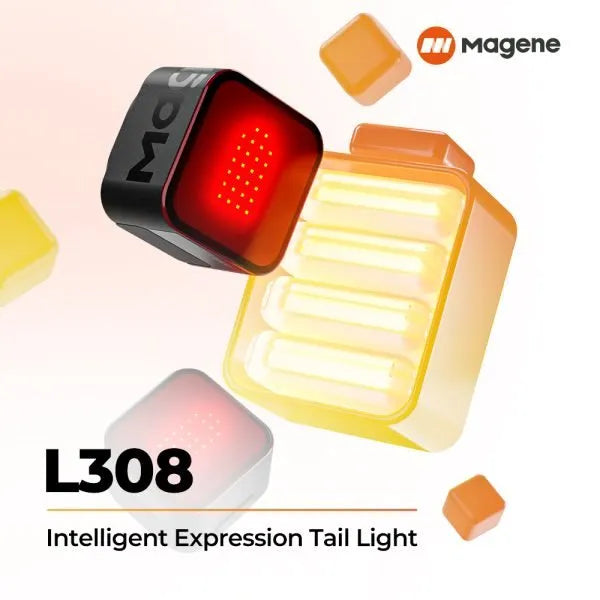 Luz trasera para bicicleta de expresión inteligente L308 Magene.