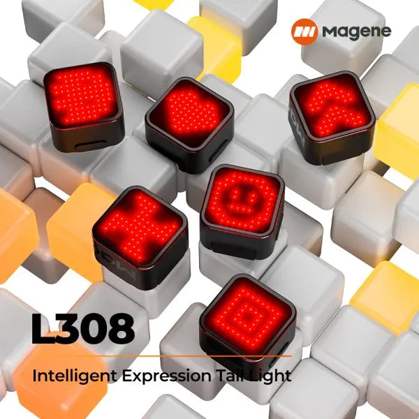 Luz trasera para bicicleta de expresión inteligente L308 Magene.