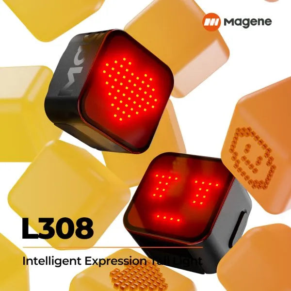 Luz trasera para bicicleta de expresión inteligente L308 Magene.