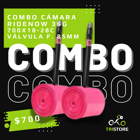 Cámara RideNow 36g TPU 700 X 18-32C. Válvula f. 85mm. (COMBO BICI)