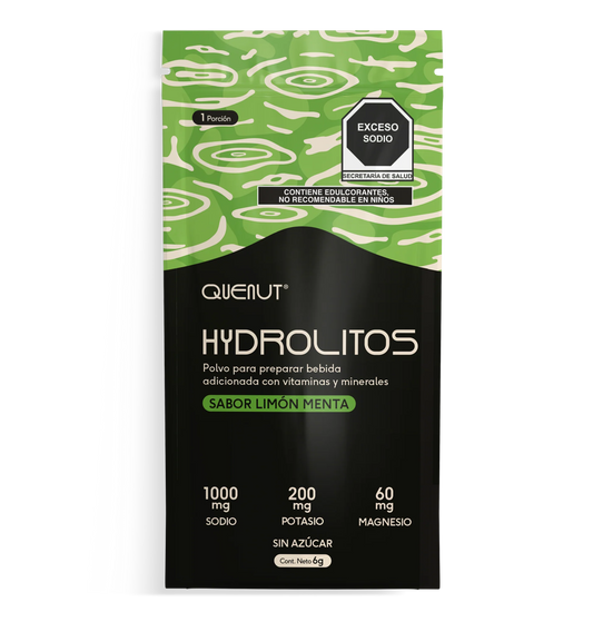 Sobre de Hydrolitos sabor Limón menta 6g - Quenut