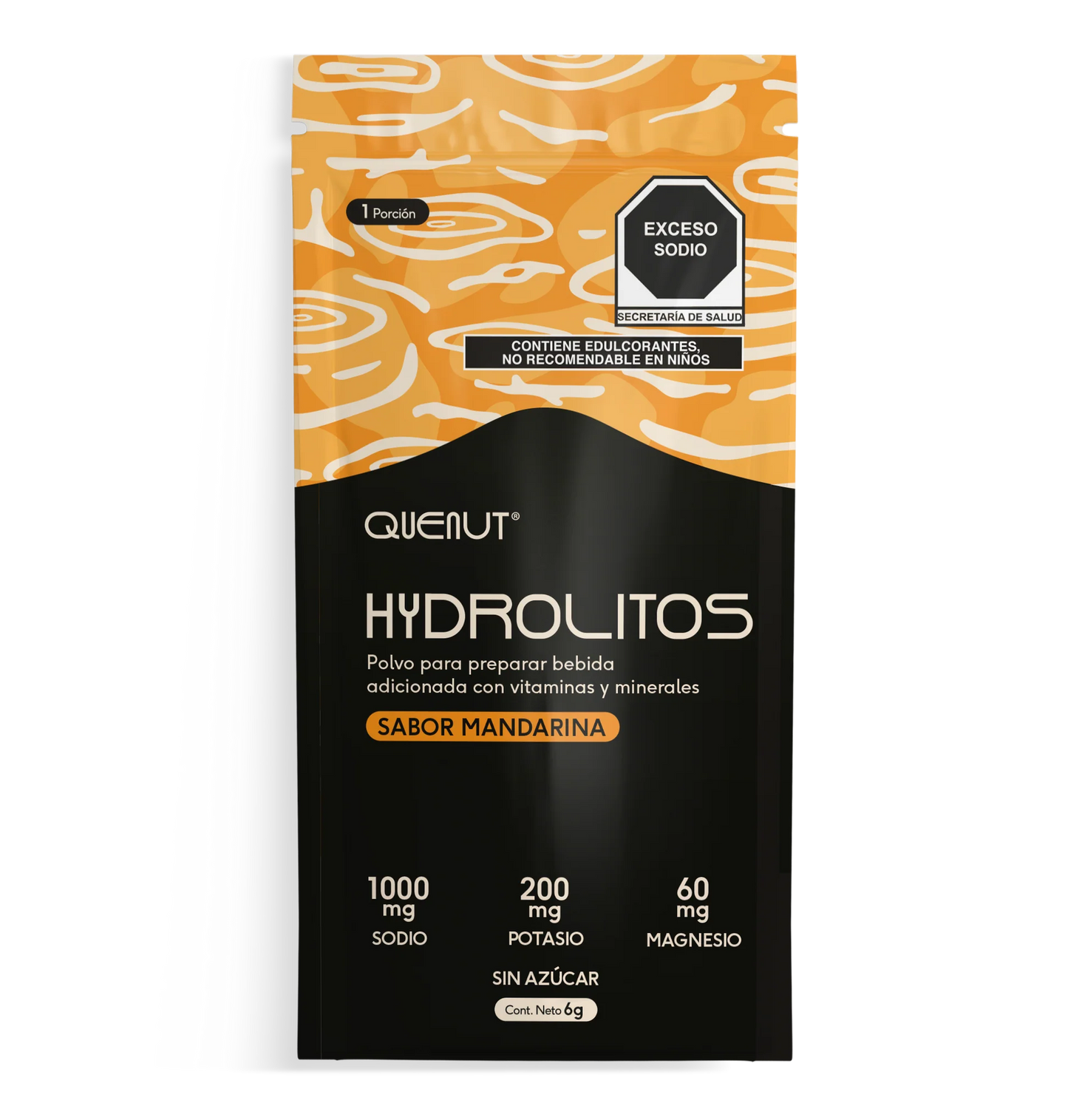 Sobre de Hydrolitos sabor Mandarina 6g - Quenut