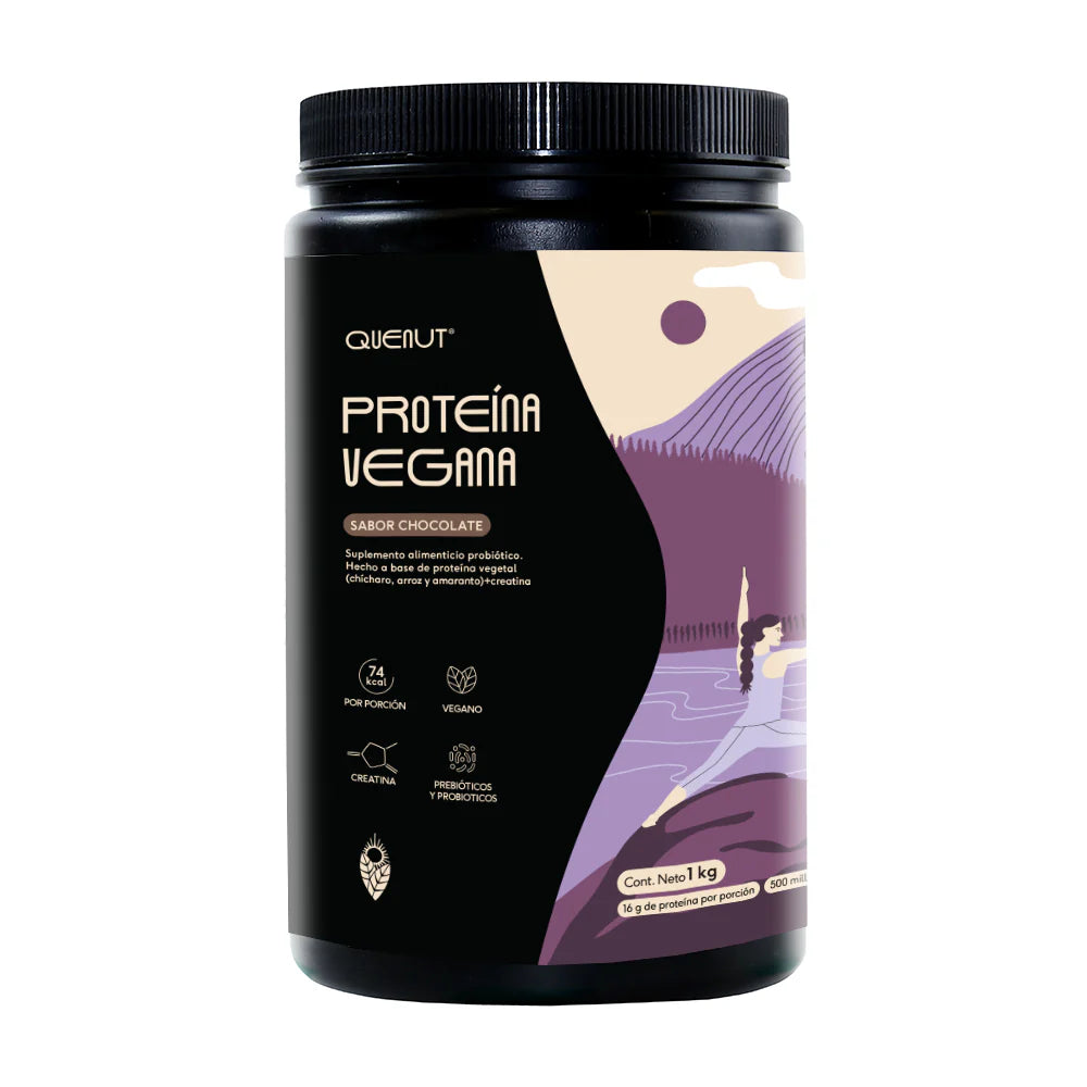 Proteína Vegana sabor chocolate. (Bote 1kg) - Quenut