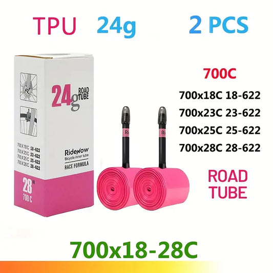 Cámara RideNow 24g TPU 700 X 18-32C. Válvula f. 65mm. (COMBO BICI)