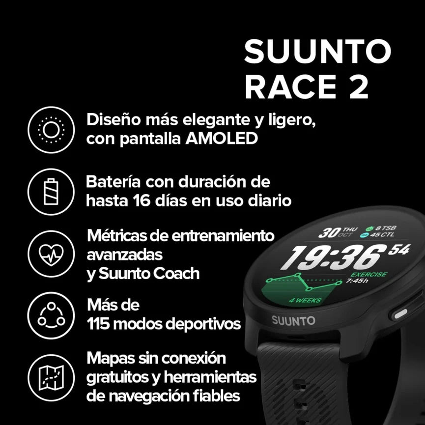 Suunto Race 2 (Titanio negro)