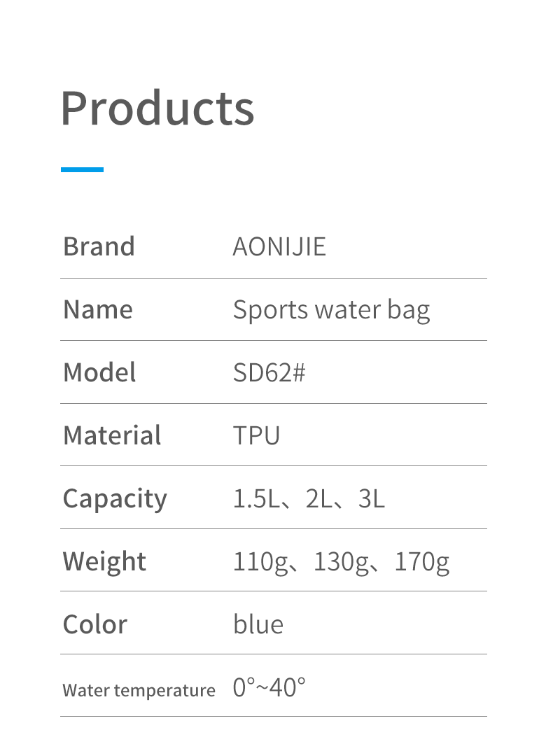 Bolsa de agua 2lts -Aonijie