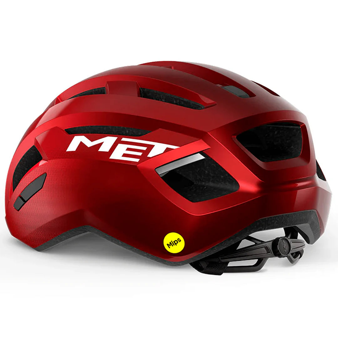 Casco MET Vinci Mips talla M 56/58. Color rojo metálico.