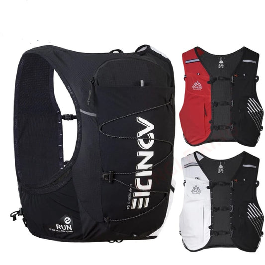 Chaleco senderismo talla S/M capacidad 10lts color negro, incluye 2 ánforas de 500ml - Aonijie