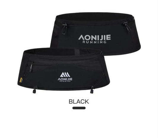 Cinturón serie Mont Blanc porta bastones incluye ánfora 500ml talla S color Negro - Aonijie