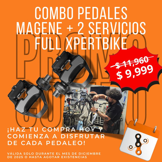 Combo Pedales Magene + 2 Servicios Full Xpertbike.