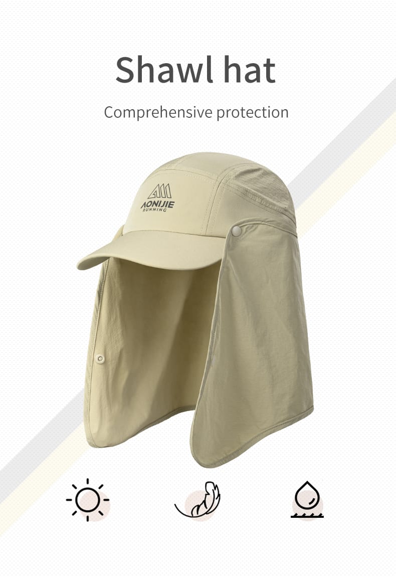 Gorra capa desmontable color blanco - Aonijie