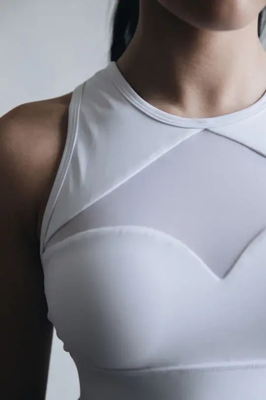 Top corazón blanco