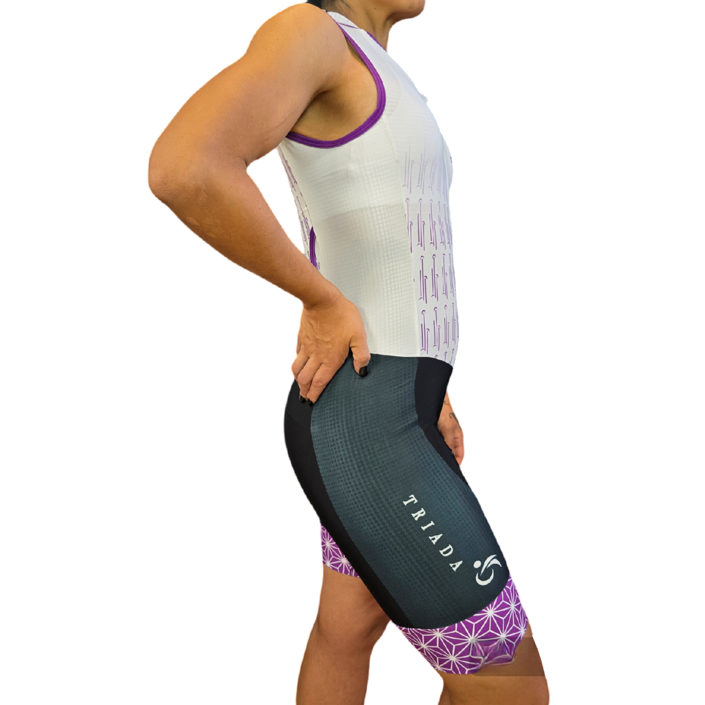 Trisuit Olimpic color lila sin mangas