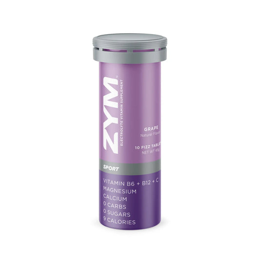 Zym Smart Hydration. Sabor Uva. 10 Tabs por tubo.